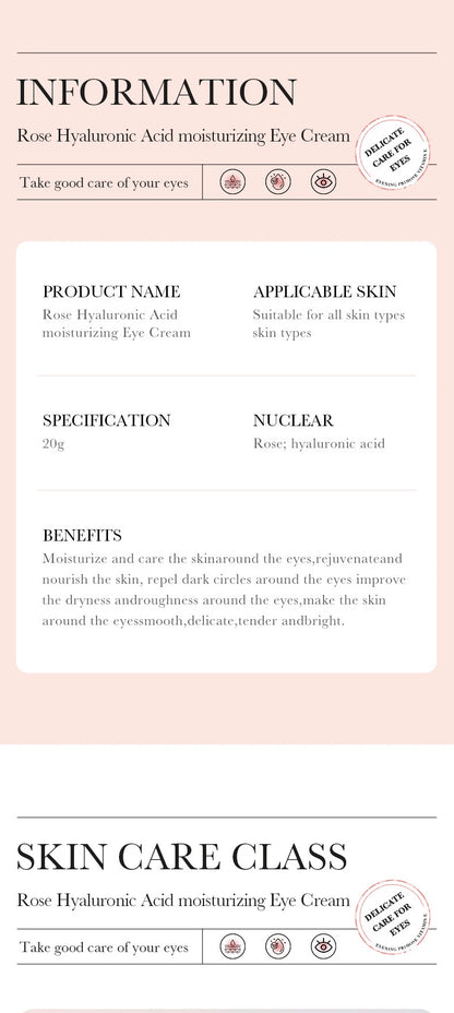 BIOAQUA Rose Hyaluronic Acid Travel Size Eye Mask Anti Wrinkle Dark Circles Eye Patches Moisturizing Firming Skin Care