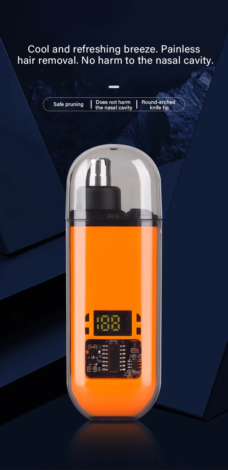 USB Rechargeable Nose and Ear Hair Trimmer for Men Electric Clipper Quick Charging Low Noise Washable Pocket Eyebrow Trimmer ﻿