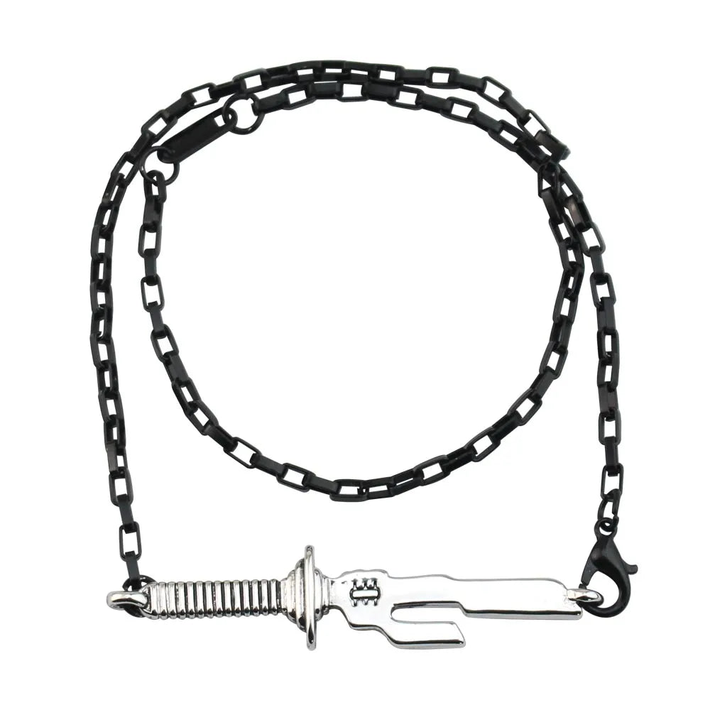 Anime Jujutsu Kaisen Fushiguro Toji Sword Necklace Spear Of Tianri Knife Pendant Cosplay Necklaces For Unisex Choker Jewelry