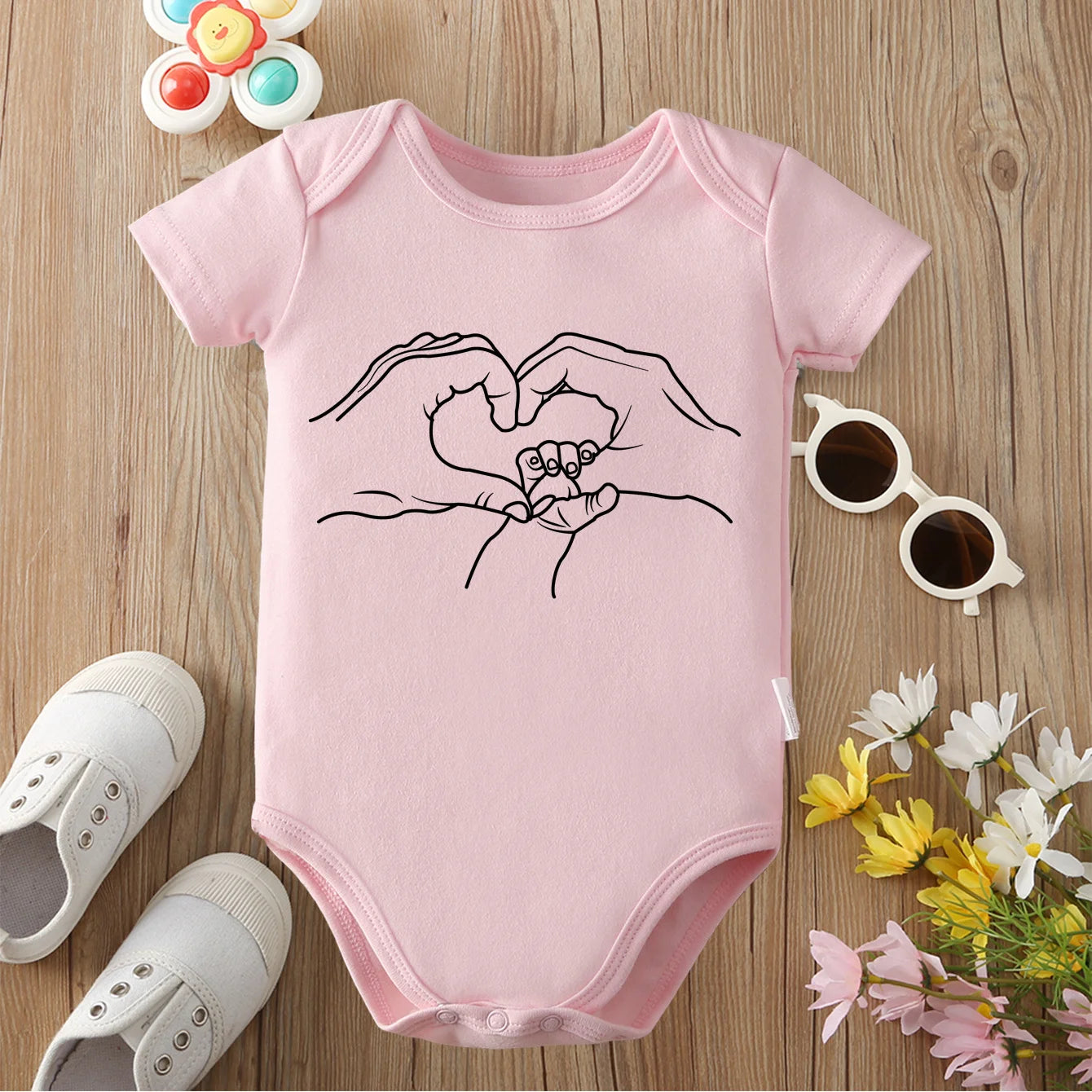 I Love My Family 100% Cotton Bodysuit Soft Baby Cloths Best Gift for Baby Onesie Jumpsuit for 0 To 12 Months Cute Newborn