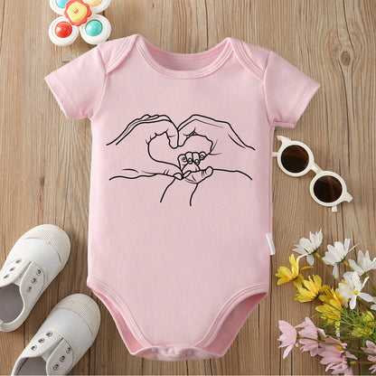 I Love My Family 100% Cotton Bodysuit Soft Baby Cloths Best Gift for Baby Onesie Jumpsuit for 0 To 12 Months Cute Newborn