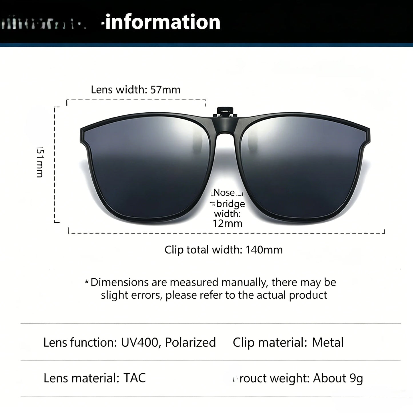 Polarized Clip On Sunglasses Men Women Car Driver Goggles Night Vision Eyewear Anti Glare Vintage Square Sun Glasses