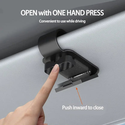 Car Sun Visor Sunglasses Clip Multifunctional Glasses Ticket Card Holder Stable Storage Practical Car Interior Accessories
