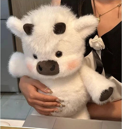 Cute Highland Cow Plush Doll 45-60cm Soft Stuffed Animal Running Calf Toy Companion Pillow Holiday Gift Home Decoration Ornament