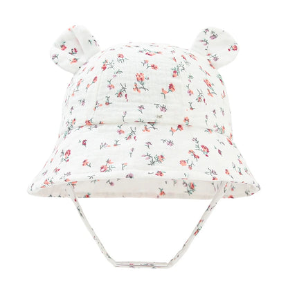 Muslin Baby Summer Hat Newborn Cap Cotton Baby Sun Hats for Girls Boys Infant Bucket Hat for Toddler Accessories 3-12M