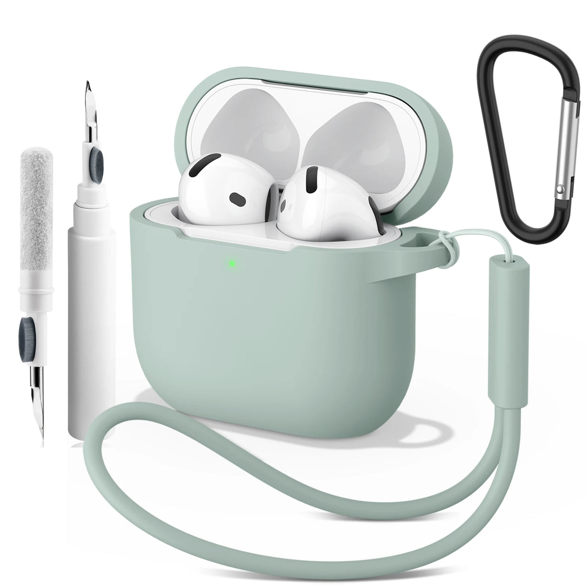 Soft Silicone Case For Apple Airpods 4 Earphone Cover Wireless Bluetooth Headset Protective Cases For Air Pods 4 Cover Accessory