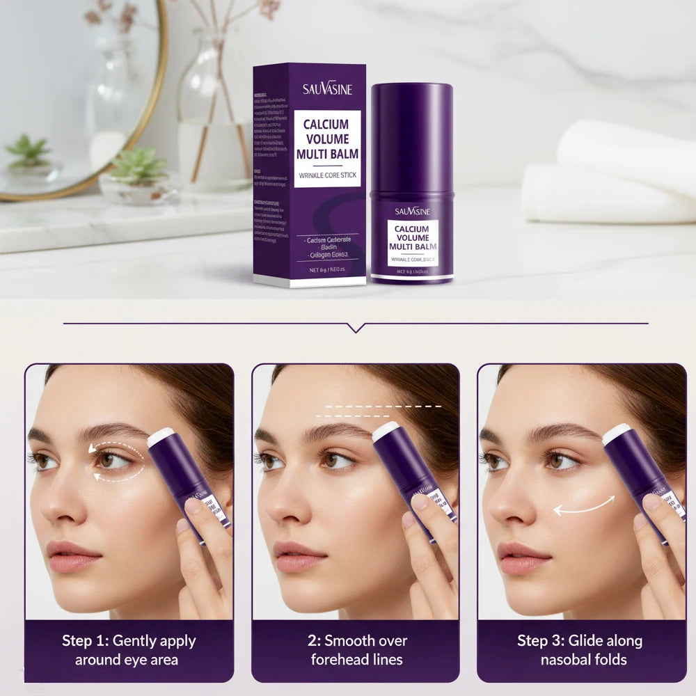 Calcium Volume Multi Balm for Smoothing Fine Lines Firms and Lifts Eye Skin Stick for Unisex Brightens& Moisturizes Skin