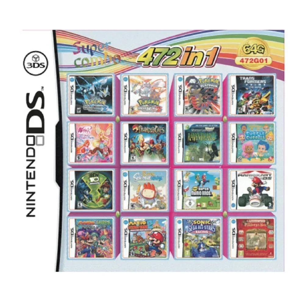 Pokemon DS NDS 3DS Game Card Simplex 486/489/500/520/5208/510/482/468 In1 Video Games Cartridge For NDS NDSL NDSi 3DS 2DS