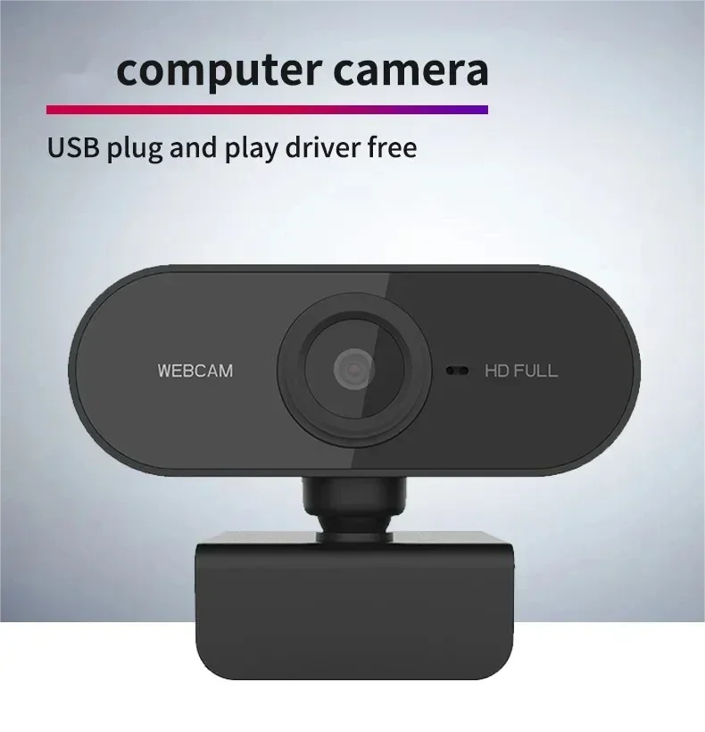 Webcam with Microphone, USB Computer Camera for Video Calls, Zoom, Teams, Streaming, Plug and Play for PC, Mac