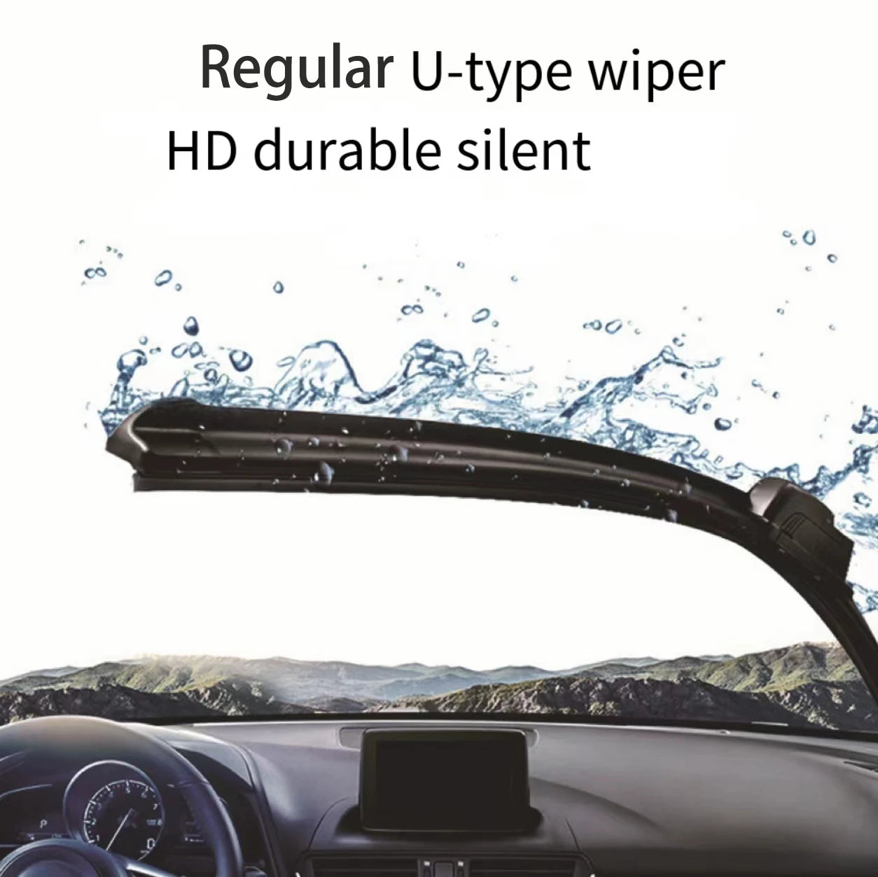 For Nissan Micra K12 2002-2010 Car Wiper U-type Soft Rubber Boneless Wiper HD Quiet Durable Automotive Wiper 21"+18"