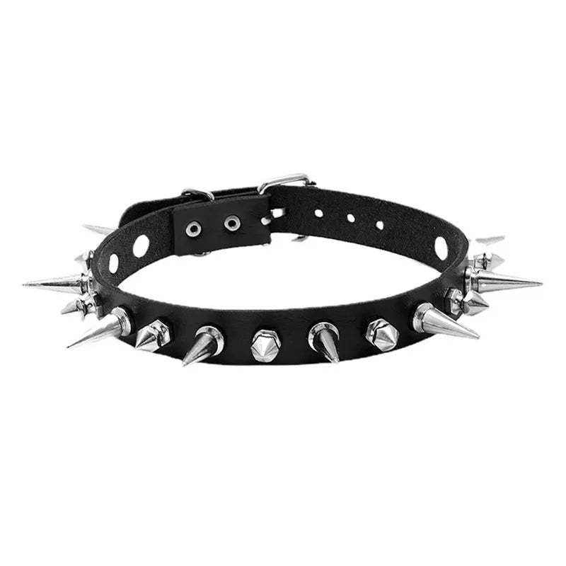 1pc Punk Gothic Necklace Rivet Choker Y2K For Men Women New Year Christmas Party Birthday Valentine's Day Lovers Gifts
