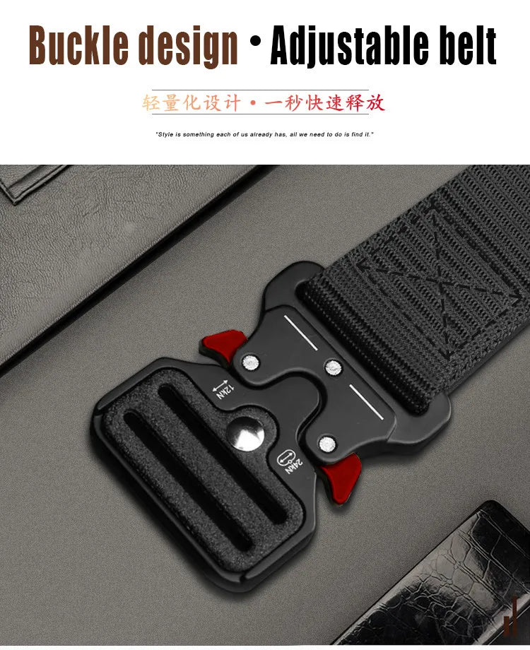 1 piece tactical belt for men; outdoor sports and leisure quick release buckle belt; hot sale