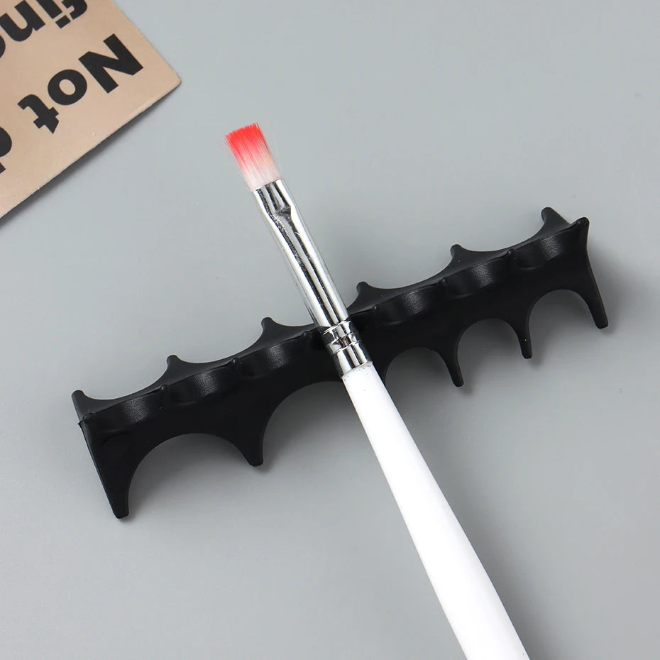 Soft Silicone Nail Pen Holder Brush Rack Shelf UV Gel Brush Display Stand Makeup Painting Pen Rest Organizer Stander Manicure