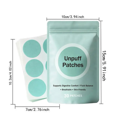 30 PATCHES Unpuff Patches Supports Digestive Comfort IFluid Balance Regulating Insulin Secretion Suppressing Appetit Breathable