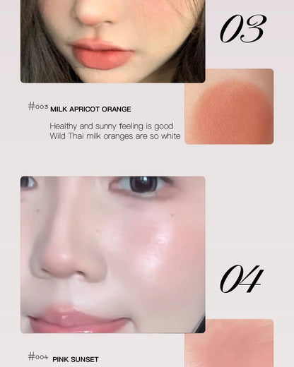 Korean Liquid Powder Blusher Natural Enhancement Color Low Saturation Matte Multi-purpose Powder Blusher Liquid Water Gloss