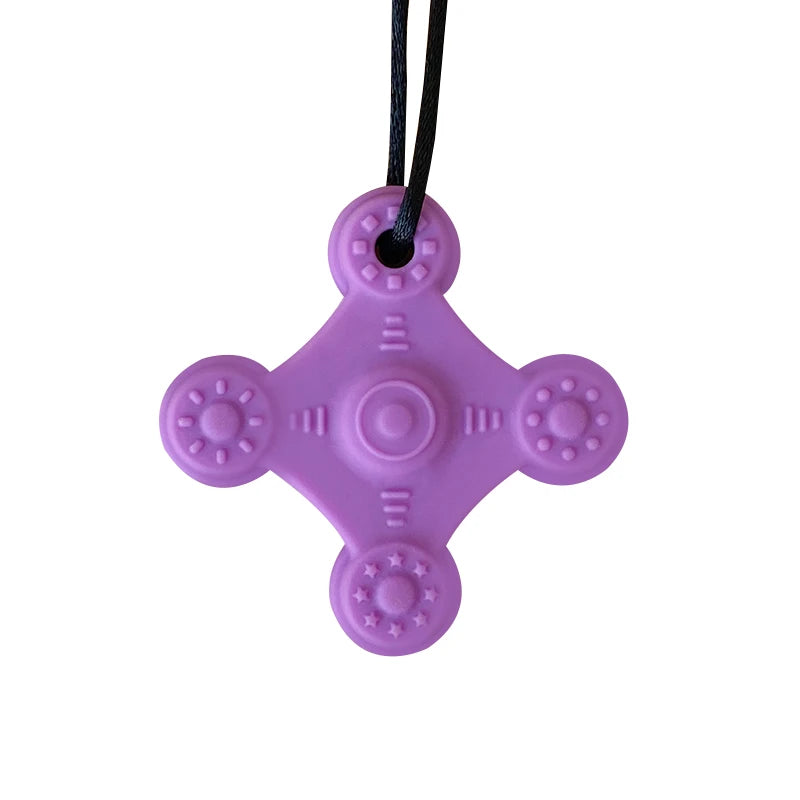 1pcs Silicone Teether Kids Chew Necklace Sensory Chewy Pendant Oral Motor Toys Therapy Tools for Autism Children's Goods