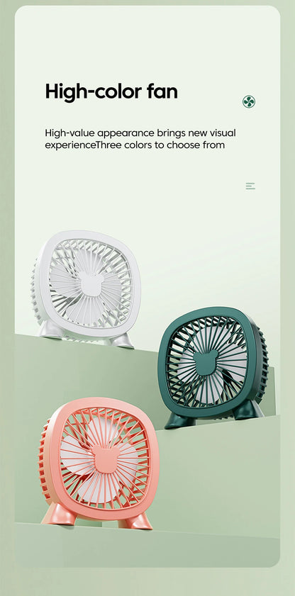 Portable Summer Mini Electric Fan For Home Office School Outdoor Camping Travel USB Direct Plug In Silent Handheld Desktop Fan