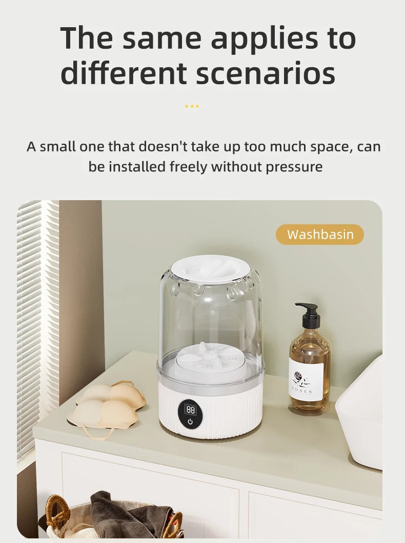 Mini Household Electric Washing Cup Underwear Socks Small Wireless Charging Washing Machine Pet clothes washing machine