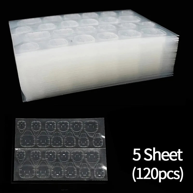 Double Side Nail Jelly Glue Transparent False Nail Art Adhesive Tape Glue Stickers DIY Reusable Manicur Nails Accessories