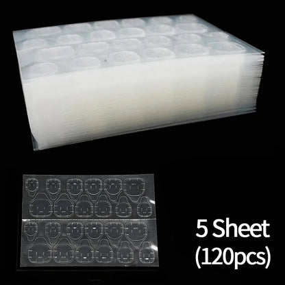 Double Side Nail Jelly Glue Transparent False Nail Art Adhesive Tape Glue Stickers DIY Reusable Manicur Nails Accessories