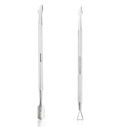 Nailpop Nail Cuticle Scissors Stainless Steel Manicure Pedicure Trimmer and Pusher Silver Dead Skin Scissor Nipper Clipper Tool