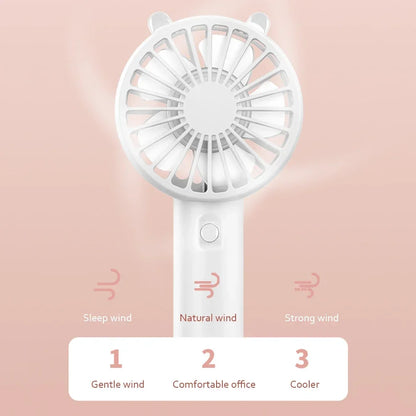 Portable Handheld Fan Small Cooling Fan USB Rechargeable Eyelash Eyelash Mute Cooler Handheld Fan Mini USB Rechargeable Desk