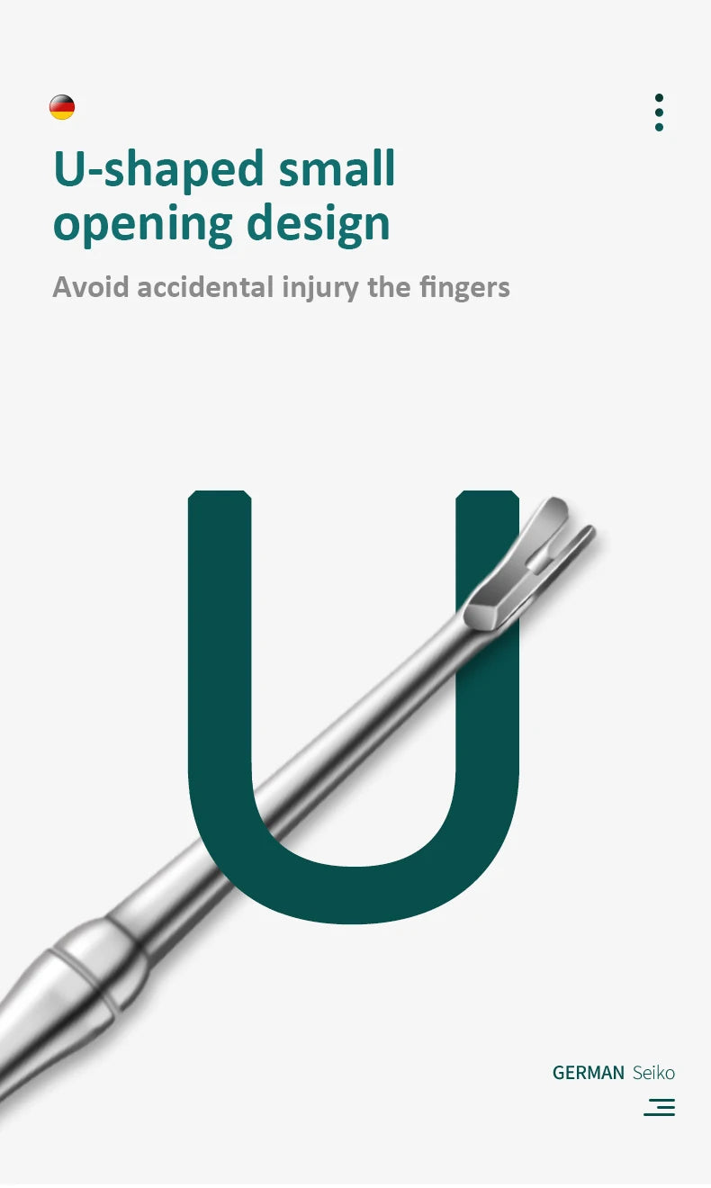 High Quality Cuticle Remover Dead Skin Pusher Surgical Grade Stainless Steel Nail Art Manicure Tool Scraper Nail Cleaner Trimmer