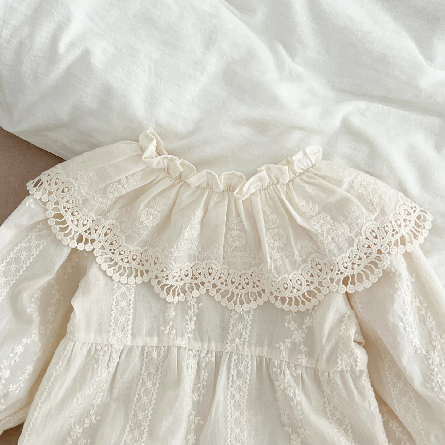 0-2Yrs Newborn Bodysuit Spring Autumn Clothes Baby Romper Lapel Collar Princess Bow Romper Long Sleeves Infant Girl Jumpsuit