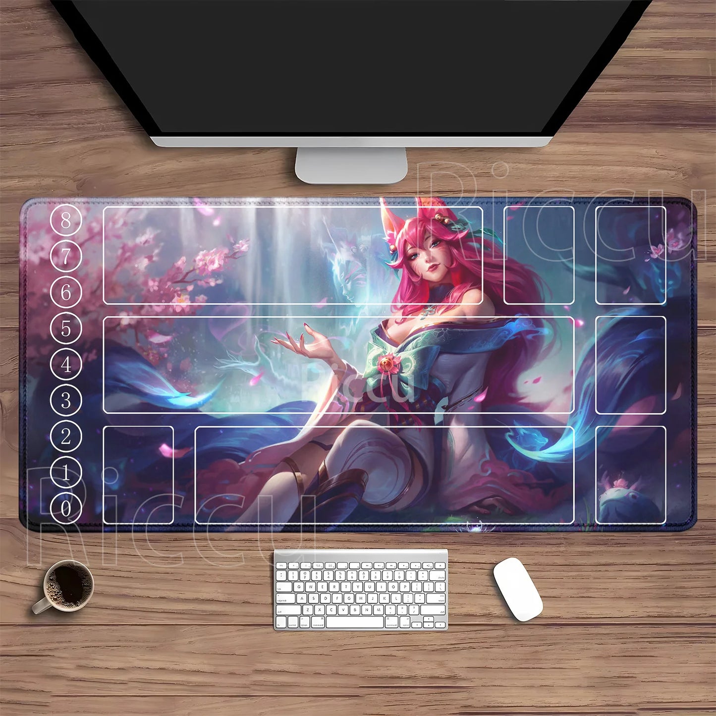 Riftbound LTCG Card playmat League of Mouse Pad Legends Jinx Series LOL 600x350mm overlock Board Game HD Printing XXL Desk Mat