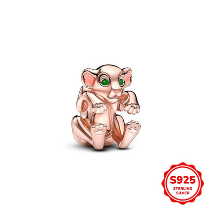 Charms plata de ley Disney Stitch Mickey and Minnie Pendant Beads Fits 3mm Bracelet Necklace For Women Luxury DIY Fine Jewelry