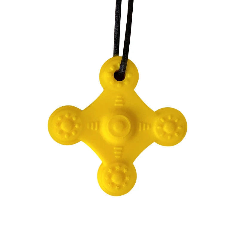 1pcs Silicone Teether Kids Chew Necklace Sensory Chewy Pendant Oral Motor Toys Therapy Tools for Autism Children's Goods
