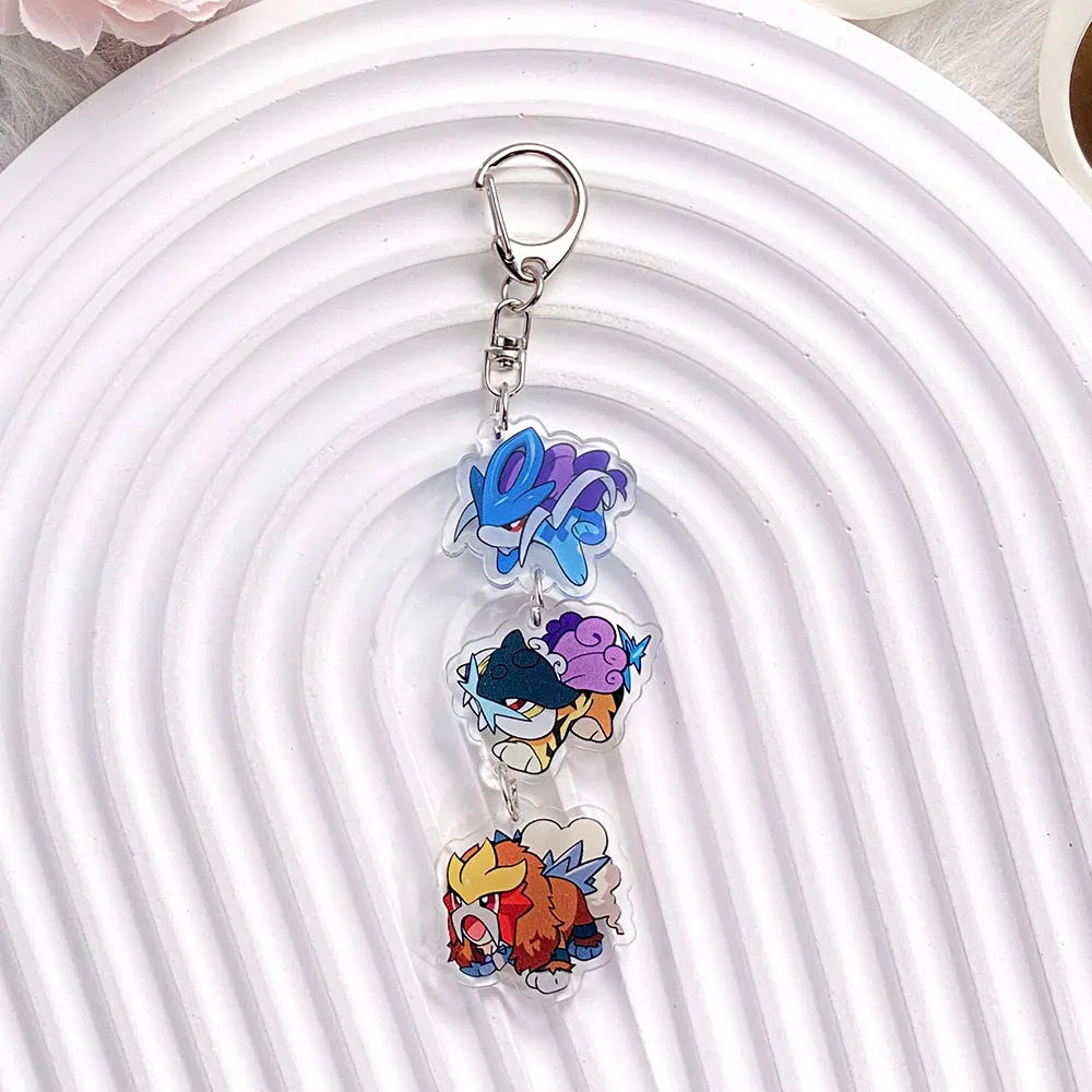 Pokémon Characters Pikachu Bulbasaur Jigglypuff Acrylic Keychain Bag Charms Accessories Backpack Pendant Key Holder Friend Gifts