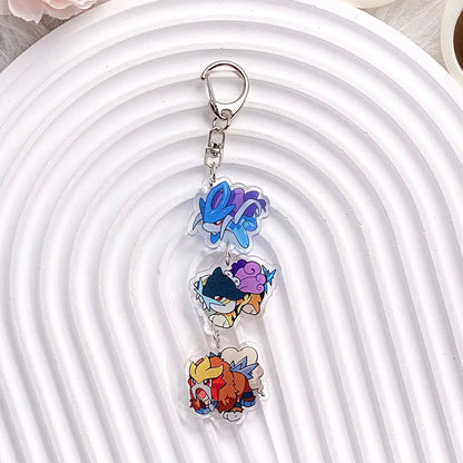 Pokémon Characters Pikachu Bulbasaur Jigglypuff Acrylic Keychain Bag Charms Accessories Backpack Pendant Key Holder Friend Gifts