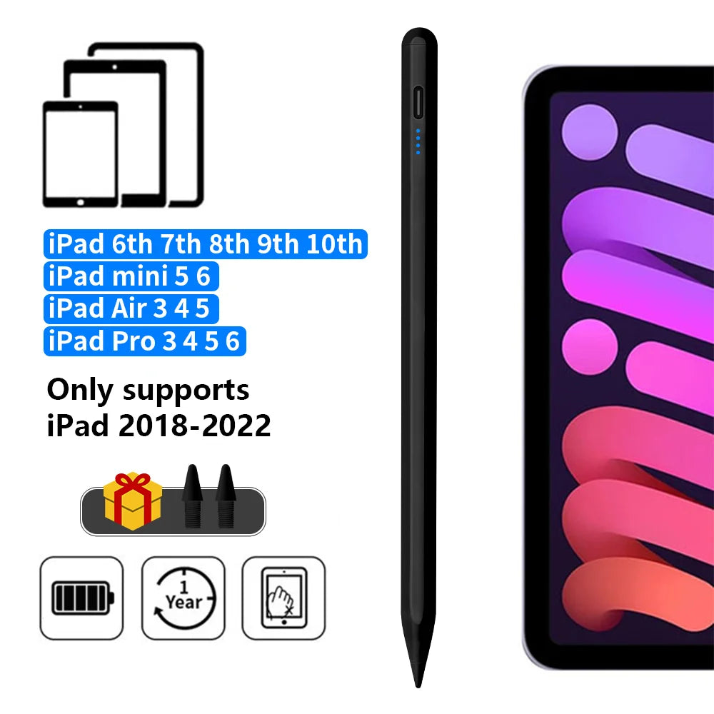 Stylus Pen For Apple Pencil with LED Power Indicators Palm Rejection Touch Pen For 2026 2025 2022 2021 2020 2019 2018 iPadPencil