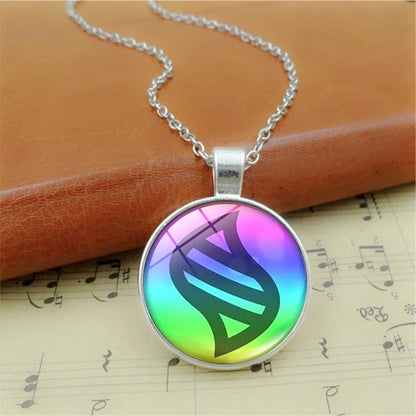 Anime Mega Stone Poke Necklace Glass Dome Cabochon Pendant Jewelry Choker Necklaces for Women Gift