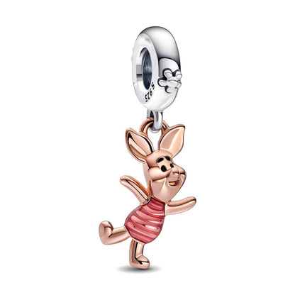 Hot Sell MINISO Disney 925 Sterling Silver Animals Mobilization Charms Beads Hot Original Bracelet DIY Jewelry Women Pendant
