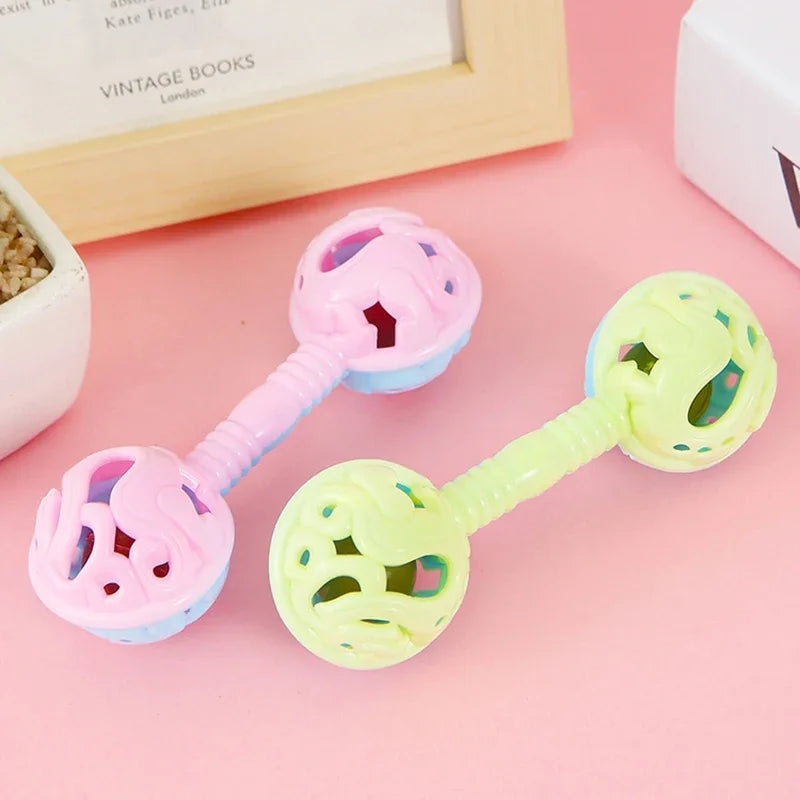 3Pcs Double-Headed Hand Rattle Party KTV Toys To Appease The Small Toy Rattle Toy shower Hand Holding Bell Gift