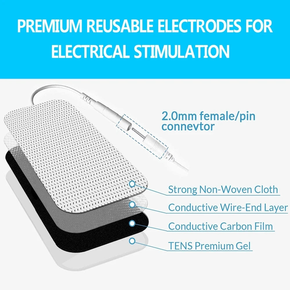 10/50pcs Body Physiotherapy Tens Electrode Pad Electric Muscle Stimulator Massage Patches Conductive Gel Pulse Relieve Fatigue