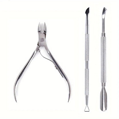 Nail Cuticle Pusher Tweezer Rainbow Cutter Nipper Clipper Dead Skin Remover Stainless Steel Manicure Nails Art Tool ManicureTool