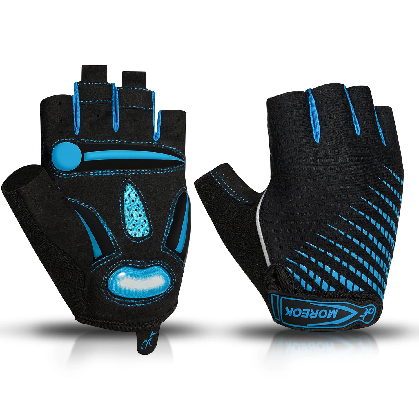 MOREOK Cycling Gloves,Breathable Bicycle Gloves,5MM Gel Pads Non-Slip Mountain Bike Gloves MTB Road Biking Gloves for Men Women