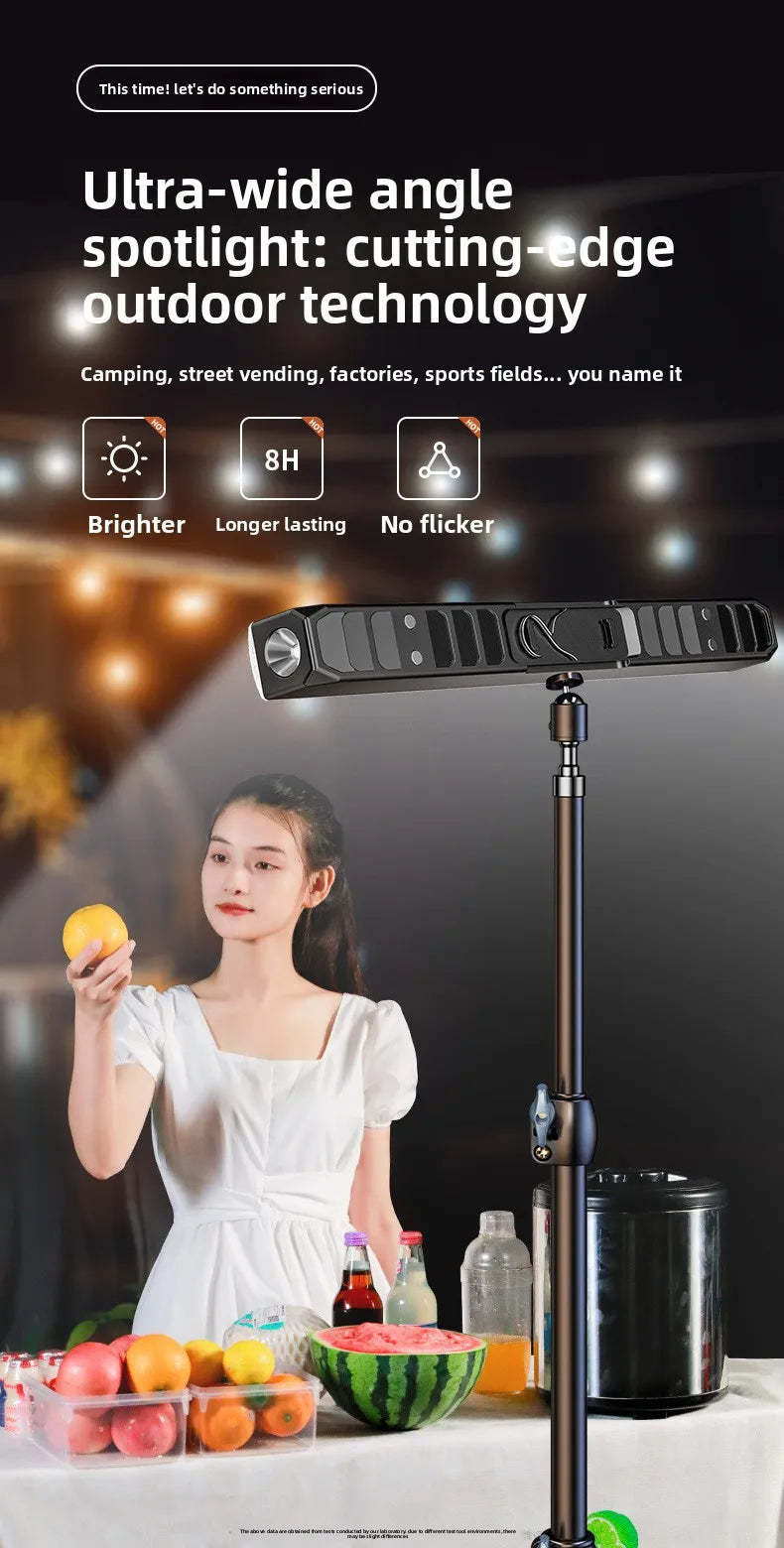 【High Power Magnetic LED Light Bar】2026 New Portable USB Rechargeable Work Light 3 Modes IP66 Waterproof Emergency Power Bank