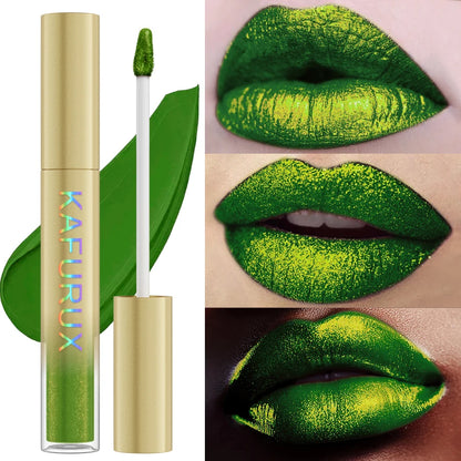 14 Colors Glitter Lip Glaze Hydrating Red Pink Metallic Lip Tint Highly Pigment Lip Gloss Korean Makeup for Women Cosmetics Gift