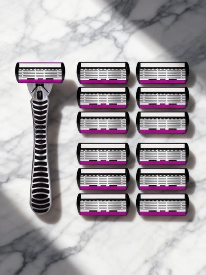 High Quality Man Safety Razor Blade 6 Layer German Stainless Steel Shaving Cartridges Compatible Mach Shaver