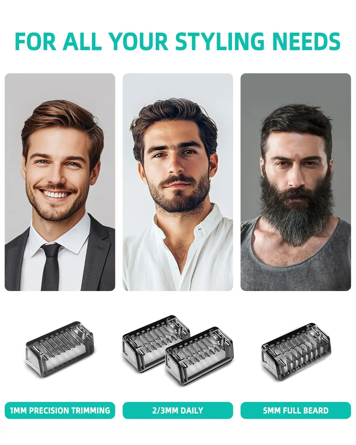 KVIFO 3-8PCS Guide Comb Guards for Philips One Blade QP2520 QP2530 QP2620 QP2630 QP6510 QP6520 QP6531 Electric Beard Trimmer