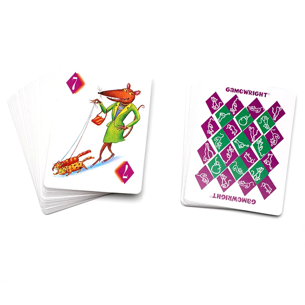 Rat a Tat Cat - Fun Numbers card Game with Cats (and a few rats) For Ages 6 and up ﻿