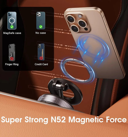 360° Rotating Vacuum Magnetic Car Phone Holder New Model Dashboard Glass Mount Multi-Scenario Automotive Navigation Stand