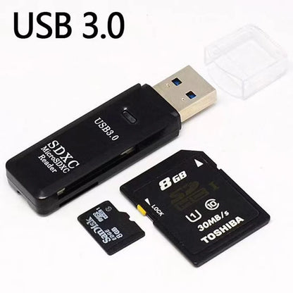 USB3.0/2.0 Micro SD Card Reader,5Gbps 2-in-1 SD Card Reader to USB Adapter,for SDXC, SDHC,MMC,Micro SDXC,Micro SD,Micro SDHC