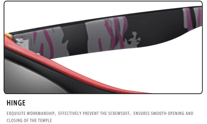 LOISRUBY Brand Polarized Cycling Sunglasses Men Car Driving Color Changing Bike Motorcycle Square Frame Hinking Festival