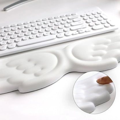 Keyboard Mouse Wrist Rest Angel Wing Memory Foam Mouse Pad Set Wrist Support Ergonomic Non-Slip For Office PC Laptop Easy Typing