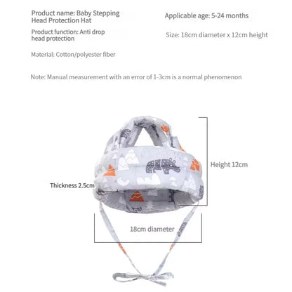 Baby Anti-collision Hat Baby Toddler Anti-fall Hat Children's Anti-fall Head Cap Safe and Breathable Can Be Washed All Seasons